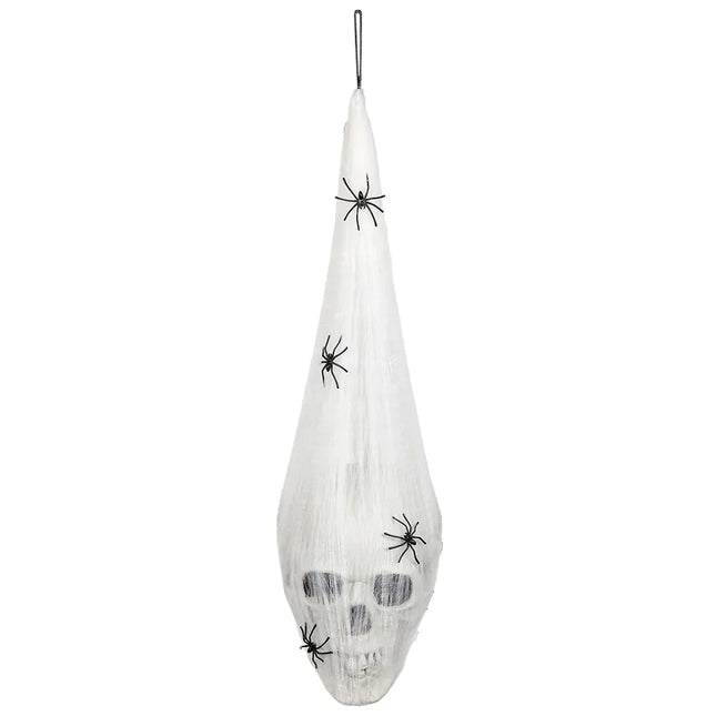 Halloween Spinnenweb Met Schedel van Boland koop je bij Partywinkel