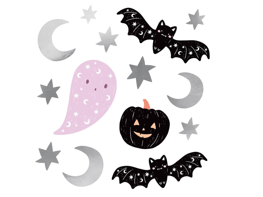 Halloween Stickers 4st van Partydeco koop je bij Partywinkel