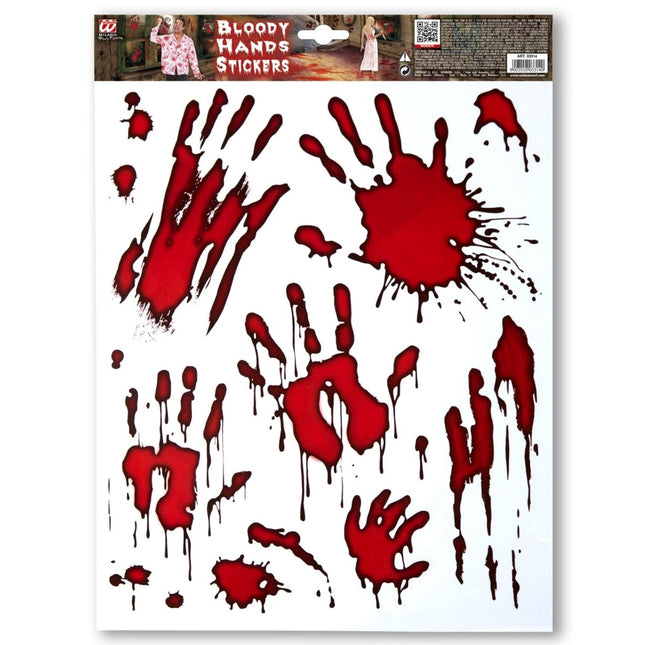 Halloween Stickers Bloederige Handen van Widmann koop je bij Partywinkel
