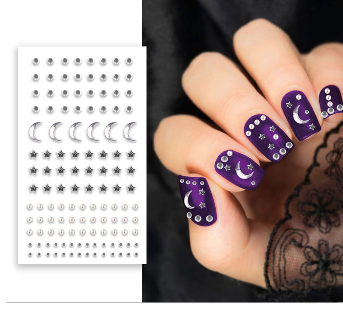 Halloween Stickers Zilver Nagels van Fiestas Guirca koop je bij Partywinkel