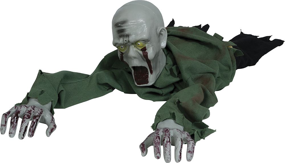 Halloween Pop Groen Kruipende Zombie 1,1m van Fiestas Guirca koop je bij Partywinkel