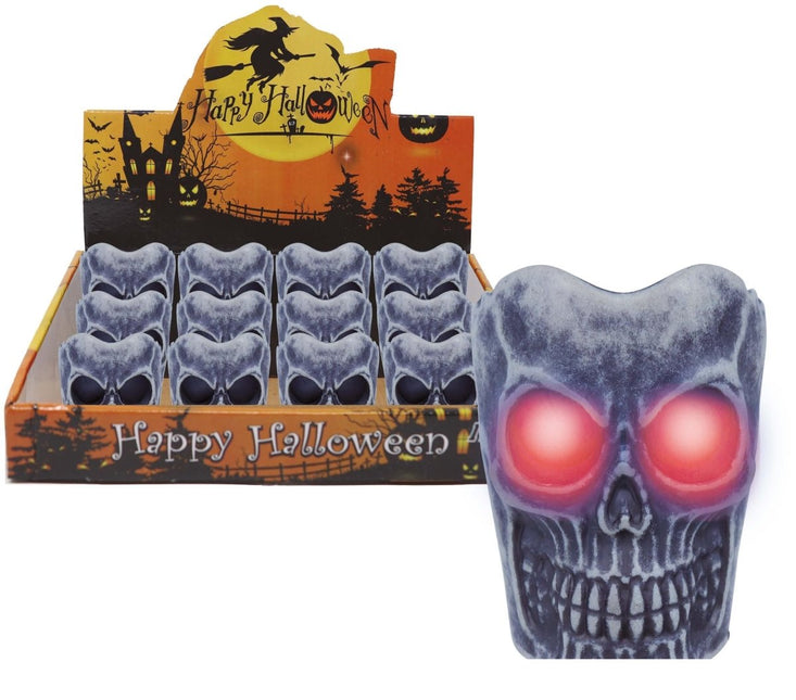 Halloween Tafeldecoratie Schedel Kaars 6cm van Fiestas Guirca koop je bij Partywinkel