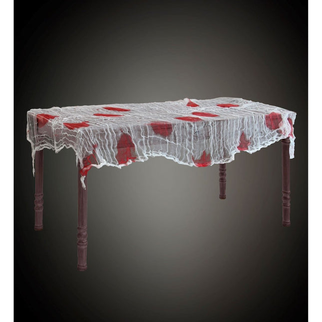 Halloween Tafelkleed Gaas Met Bloed 1,8m van Widmann koop je bij Partywinkel