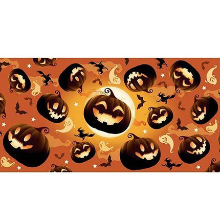Halloween Tafelkleed Pompoen 2,74m van Fiestas Guirca koop je bij Partywinkel