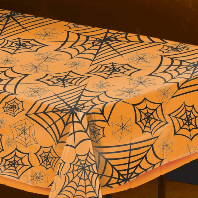 Halloween Tafelkleed Spinnenweb 2,74m van Riethmueller koop je bij Partywinkel