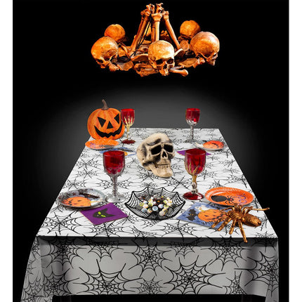 Halloween Tafelkleed Spinnenweb 2,75m van Boland koop je bij Partywinkel