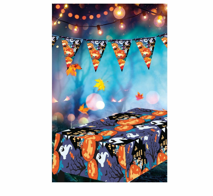 Halloween Tafelkleed Spoken 2,74m van Fiestas Guirca koop je bij Partywinkel