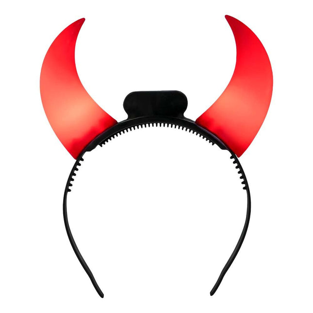 Halloween Tiara Duivelhoorntjes Led van Boland koop je bij Partywinkel