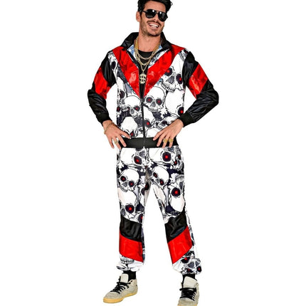 Halloween Trainingspak Fout Doodshoofden van Widmann koop je bij Partywinkel