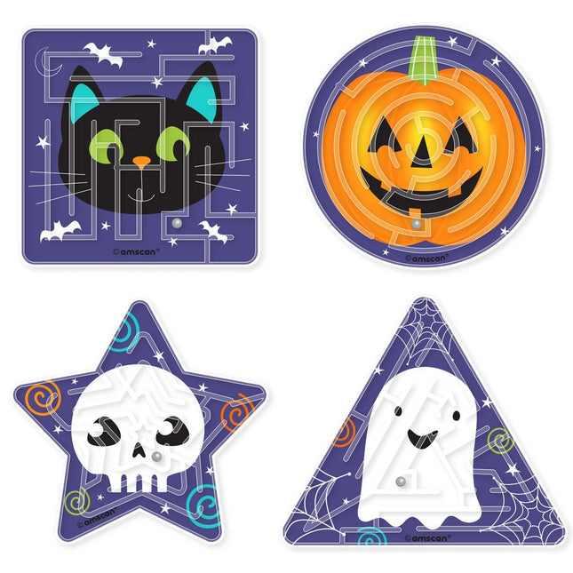 Halloween Uitdeelcadeautjes Maze Puzzles 4st van Riethmueller koop je bij Partywinkel
