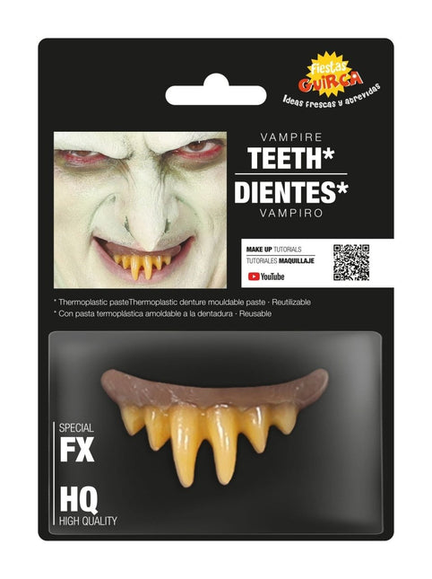 Halloween Vampiertanden Geel van Fiestas Guirca koop je bij Partywinkel