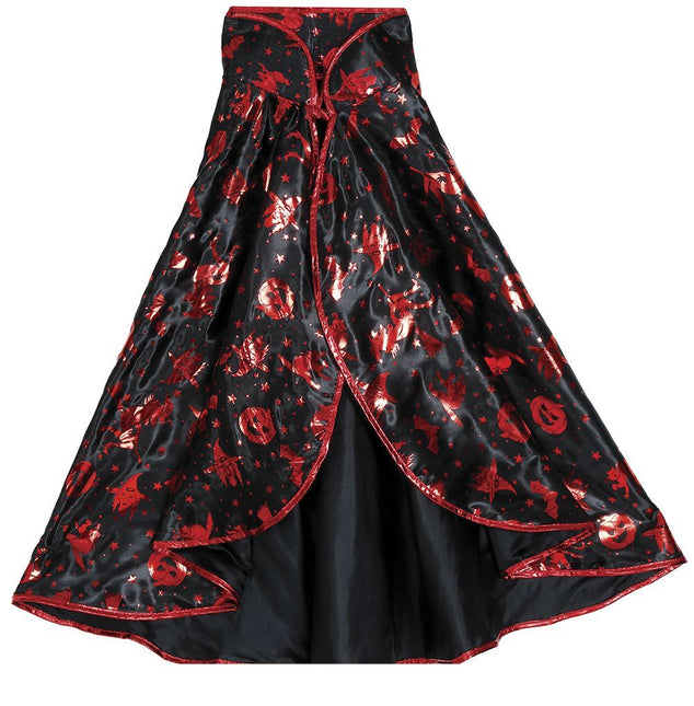 Halloween Verkleedset Zwart Rood Meisje Heks 2 delig van Fiestas Guirca koop je bij Partywinkel