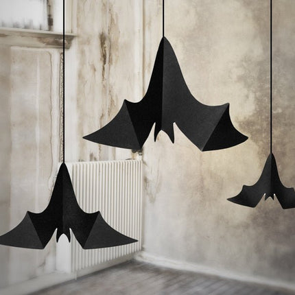 Halloween Vleermuis Set 31 - 47cm 3 delig van Partydeco koop je bij Partywinkel