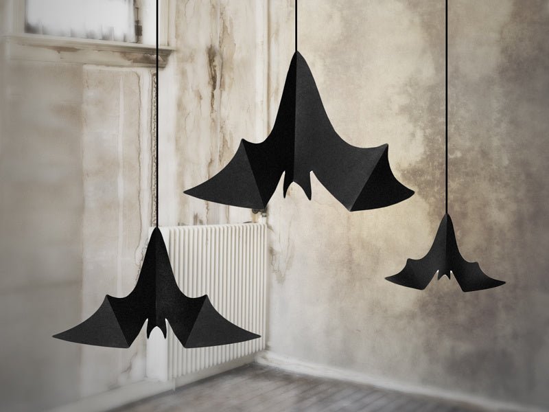 Halloween Vleermuis Set 31 - 47cm 3 delig van Partydeco koop je bij Partywinkel
