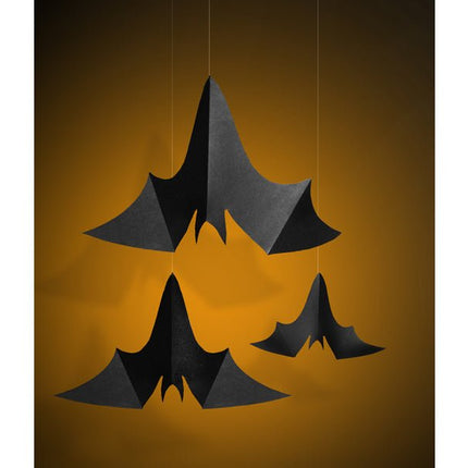 Halloween Vleermuis Set 31 - 47cm 3 delig van Partydeco koop je bij Partywinkel