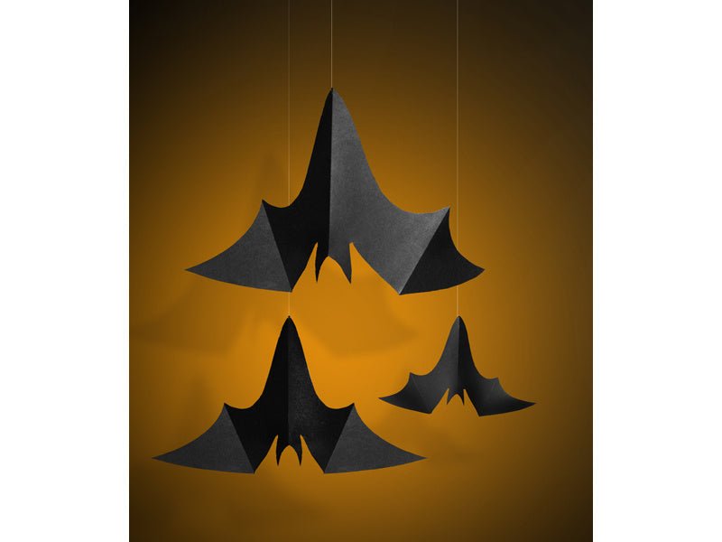 Halloween Vleermuis Set 31 - 47cm 3 delig van Partydeco koop je bij Partywinkel
