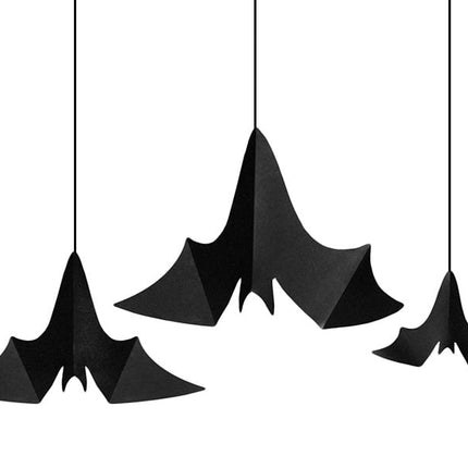 Halloween Vleermuis Set 31 - 47cm 3 delig van Partydeco koop je bij Partywinkel