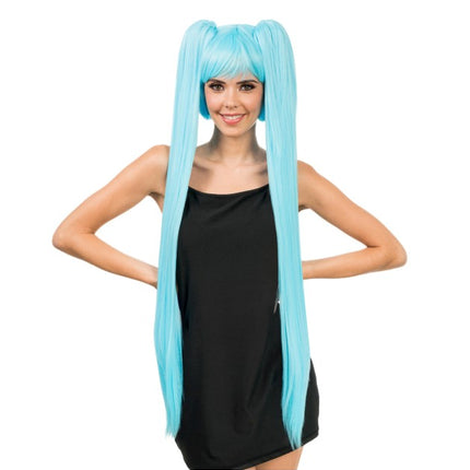 Hana Wig, Light Blue, 99 cm