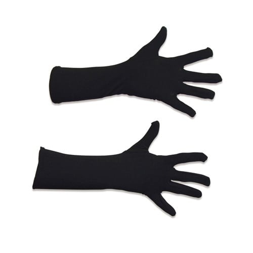 Handschoenen Deluxe Zwart 40cm van Haza Witbaard koop je bij Partywinkel