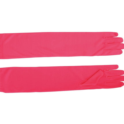 Handschoenen Fuschia 45cm van Fiestas Guirca koop je bij Partywinkel