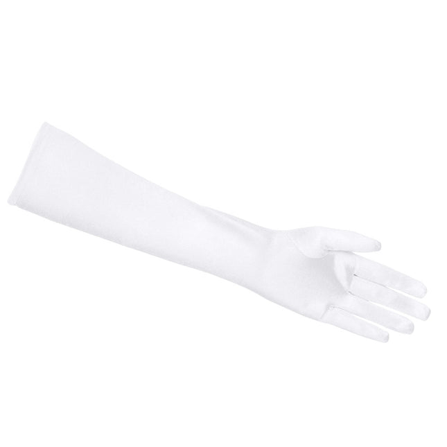 Handschoenen Lang Satijn Wit van Boland koop je bij Partywinkel