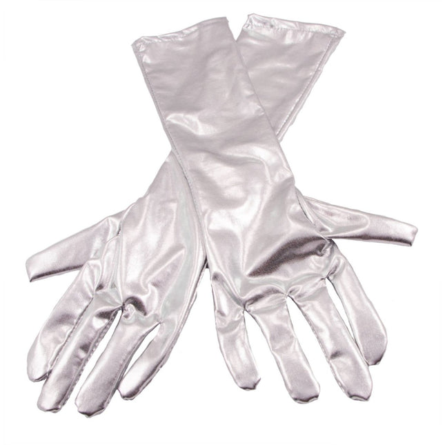 Handschoenen metallic zilver van Folat koop je bij Partywinkel