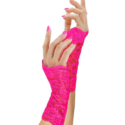 Handschoenen Neon Roze Kant van Widmann koop je bij Partywinkel