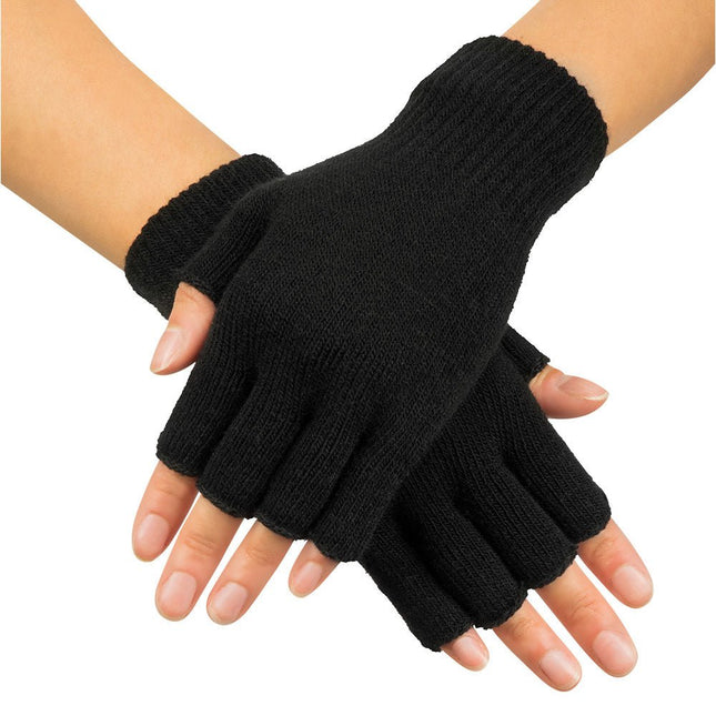 Handschoenen Vingerloos Zwart van Boland koop je bij Partywinkel