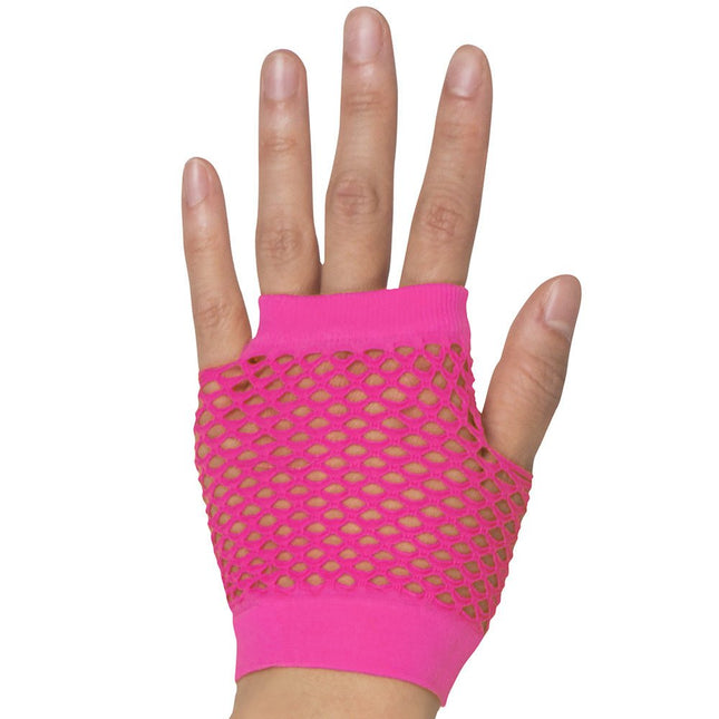 Handschoenen Visnet Neon Roze van Boland koop je bij Partywinkel