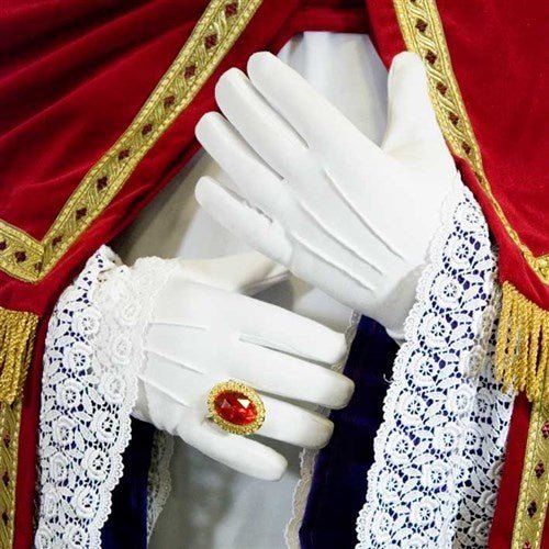 Handschoenen Wit Katoen Dik Luxe van Haza Witbaard koop je bij Partywinkel