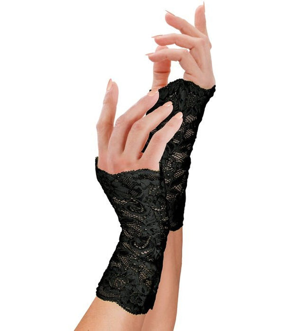 Handschoenen Zwart Kant van Widmann koop je bij Partywinkel