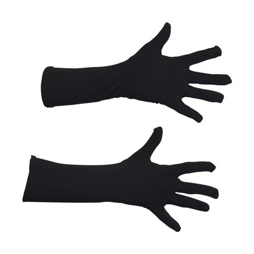 Handschoenen Zwart Luxe 40cm van Haza Witbaard koop je bij Partywinkel