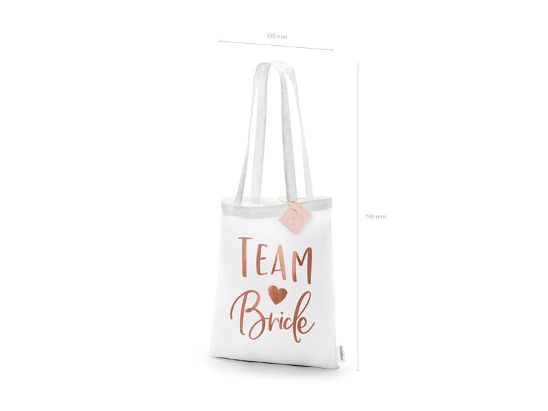 Handtas Team Bride Wit 42cm van Partydeco koop je bij Partywinkel