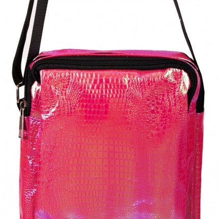 Handtasje Slangeleer Print Fuchsia van PartyXplosion koop je bij Partywinkel