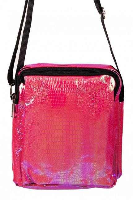 Handtasje Slangeleer Print Fuchsia van PartyXplosion koop je bij Partywinkel