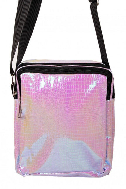 Handtasje Slangeleer Print Paars van PartyXplosion koop je bij Partywinkel