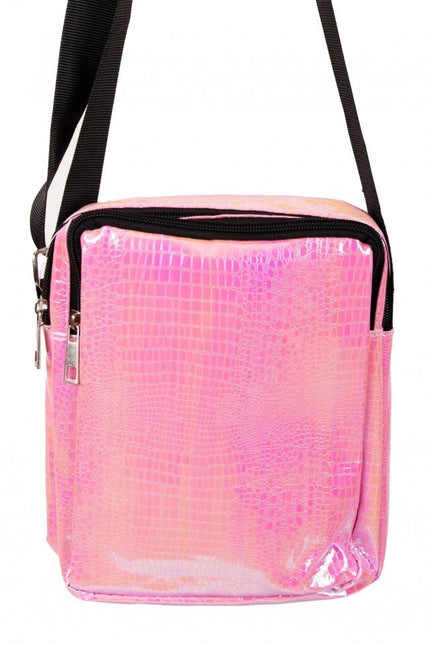 Handtasje Slangeleer Print Roze van PartyXplosion koop je bij Partywinkel