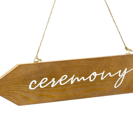 Hangbord Ceremony 36cm van Partydeco koop je bij Partywinkel
