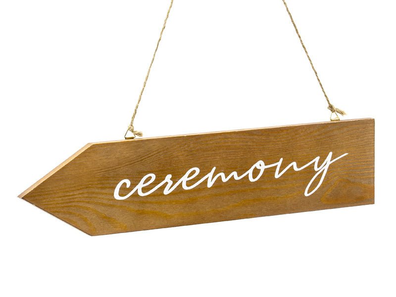 Hangbord Ceremony 36cm van Partydeco koop je bij Partywinkel