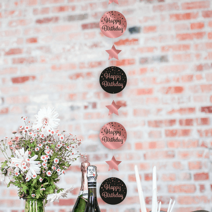 Hangdecoratie 30 Jaar Roze Zwart 20,5cm van Paper Dreams koop je bij Partywinkel