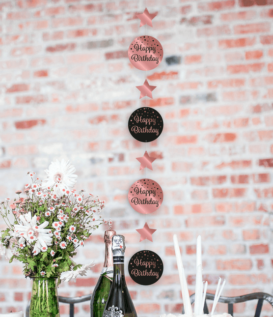 Hangdecoratie 30 Jaar Roze Zwart 20,5cm van Paper Dreams koop je bij Partywinkel