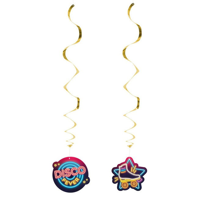 Hangdecoratie Disco Fever 85cm 2st van Boland koop je bij Partywinkel