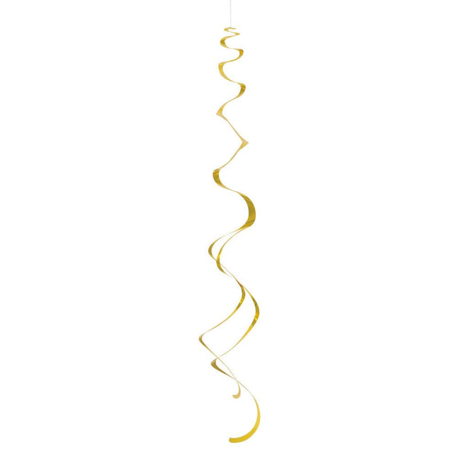 Hangdecoratie Goud 66cm 8st van Unique koop je bij Partywinkel