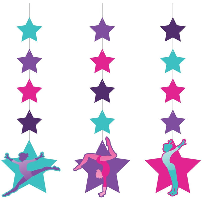 Hangdecoratie Gymnastics 81cm 3st van Creative Converting koop je bij Partywinkel