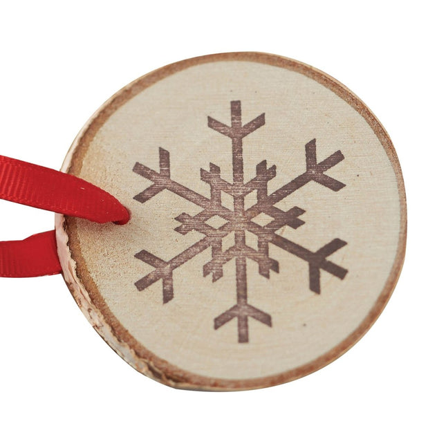 Hangdecoratie Sneeuwvlok Hout 6st van Ginger Ray koop je bij Partywinkel