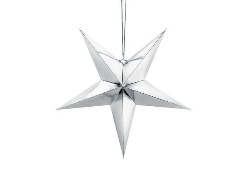 Hangdecoratie Ster Zilver 45cm van Partydeco koop je bij Partywinkel
