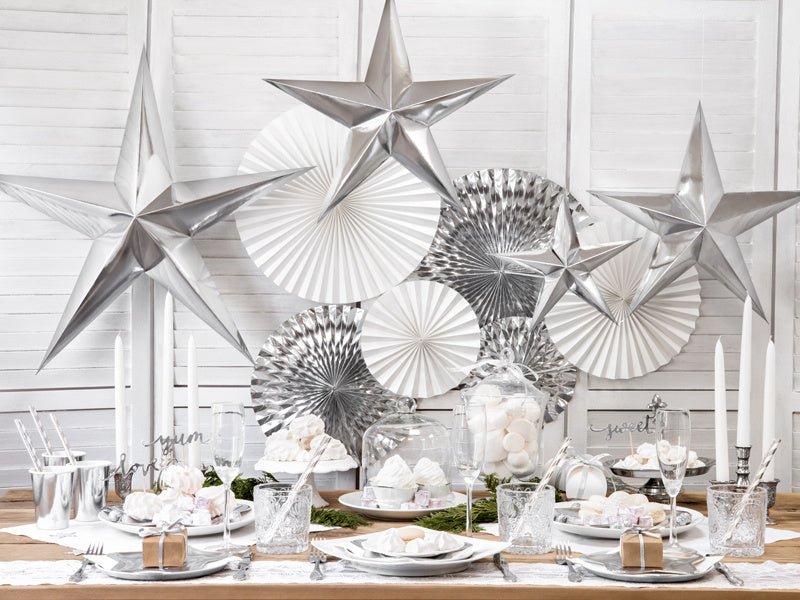 Hangdecoratie Ster Zilver 45cm van Partydeco koop je bij Partywinkel