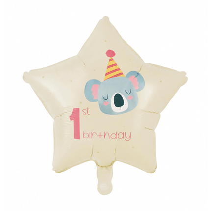 Happy 1St Birthday Helium Ballon Meisje Leeg 45cm van WeFiesta koop je bij Partywinkel