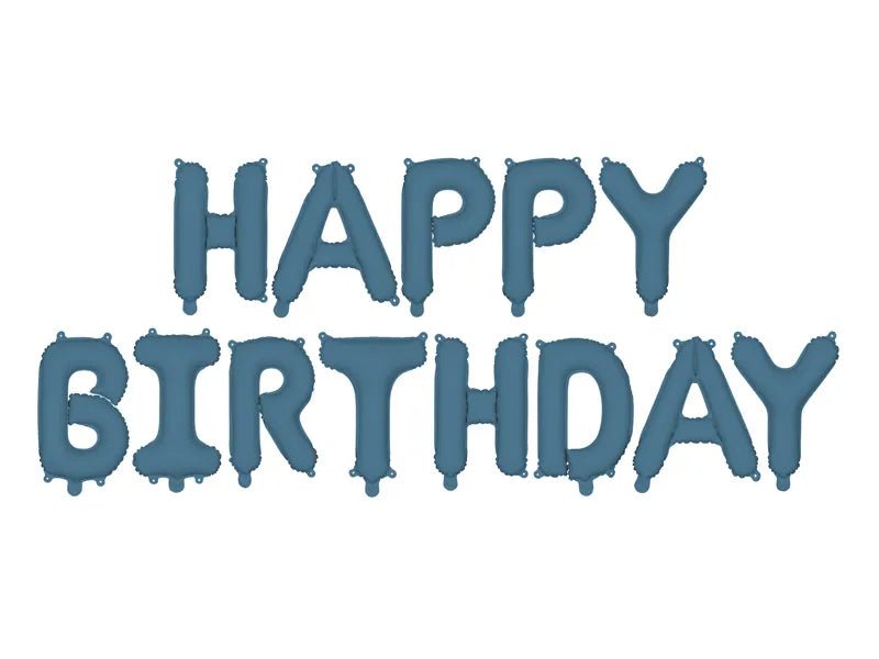 Happy Birthday Ballonnen Set Blauw Leeg 35cm van Partydeco koop je bij Partywinkel