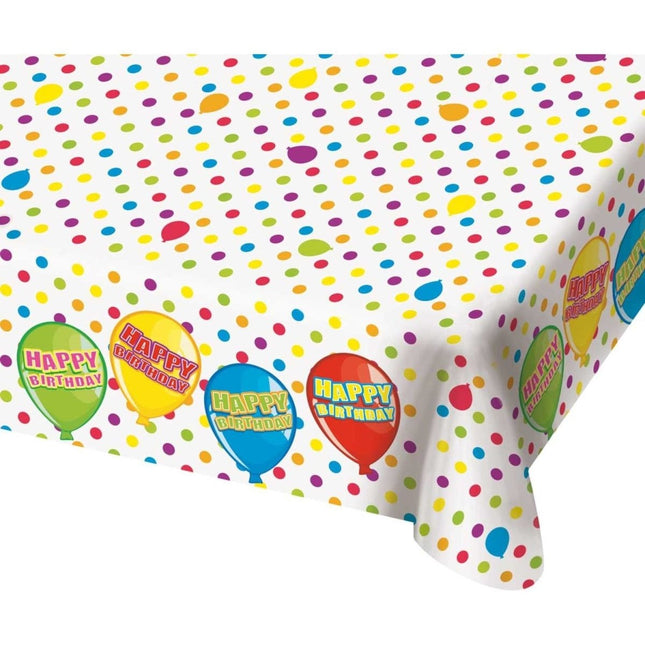 Happy Birthday Ballonnen Tafelkleed 1,8m van Folat koop je bij Partywinkel